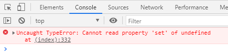 JS error.